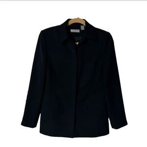 Kate Hill Blazer Dark Navy Blue and Red Pinstripe Size 4